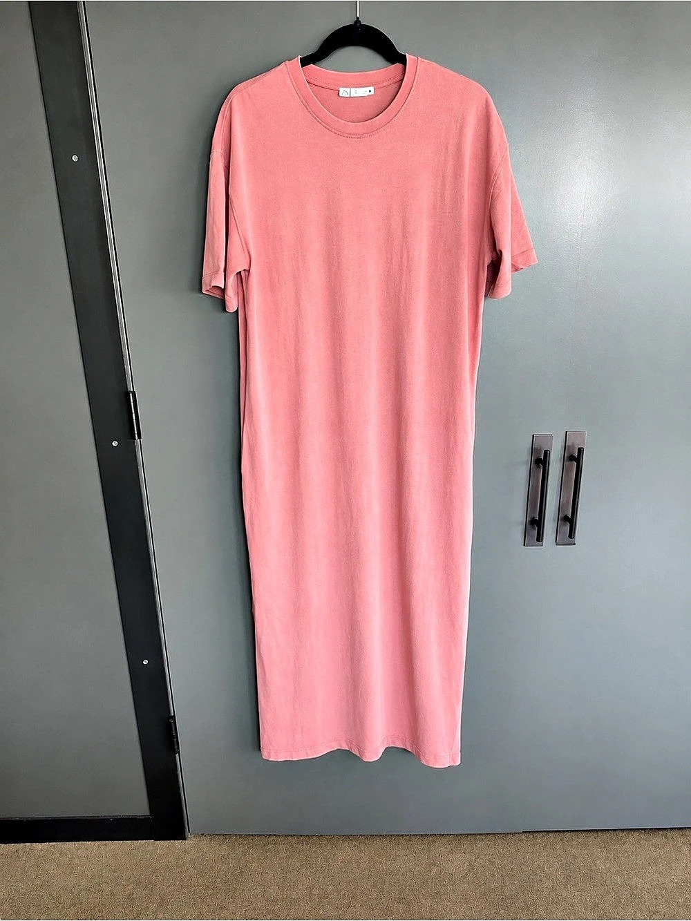 Zara T-Shirt Midi Dress Pink Size Small